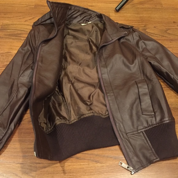 Chocolate Dark Brown Leather Jacket / Coat - Picture 8 of 8